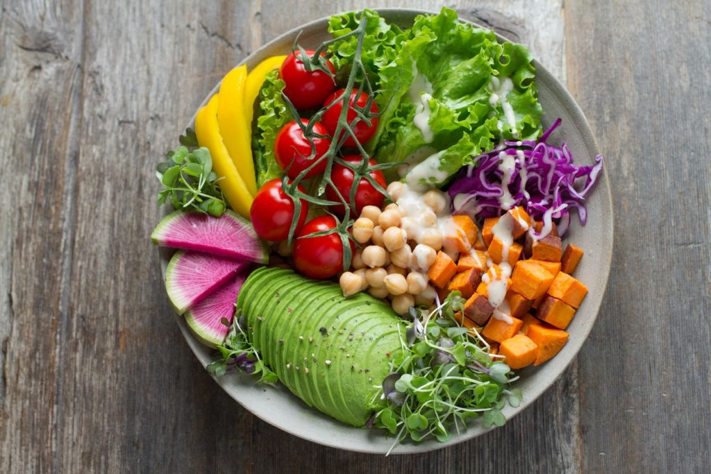 this image shows a plate bowl of vegan meal